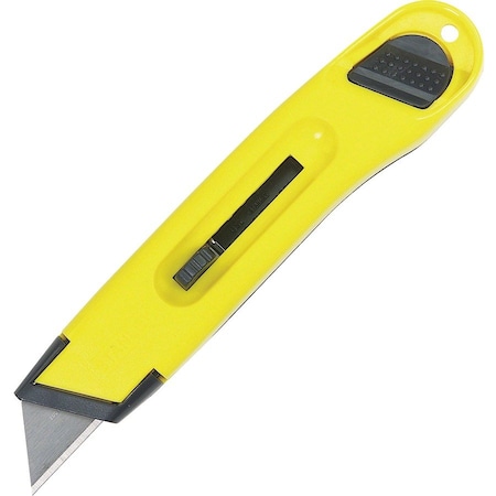 Bostitch Retractable Utility Knife, Plastic Handle, 6", Yellow BOS10065